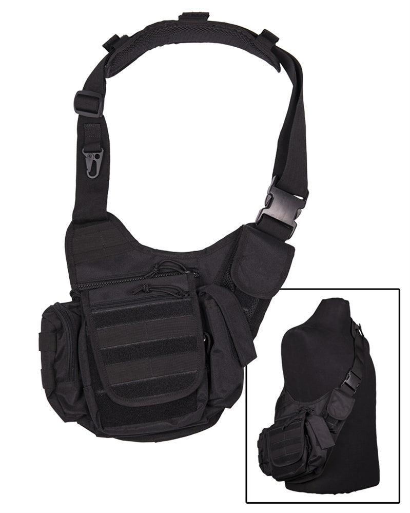 Multifunctional sling bag in black