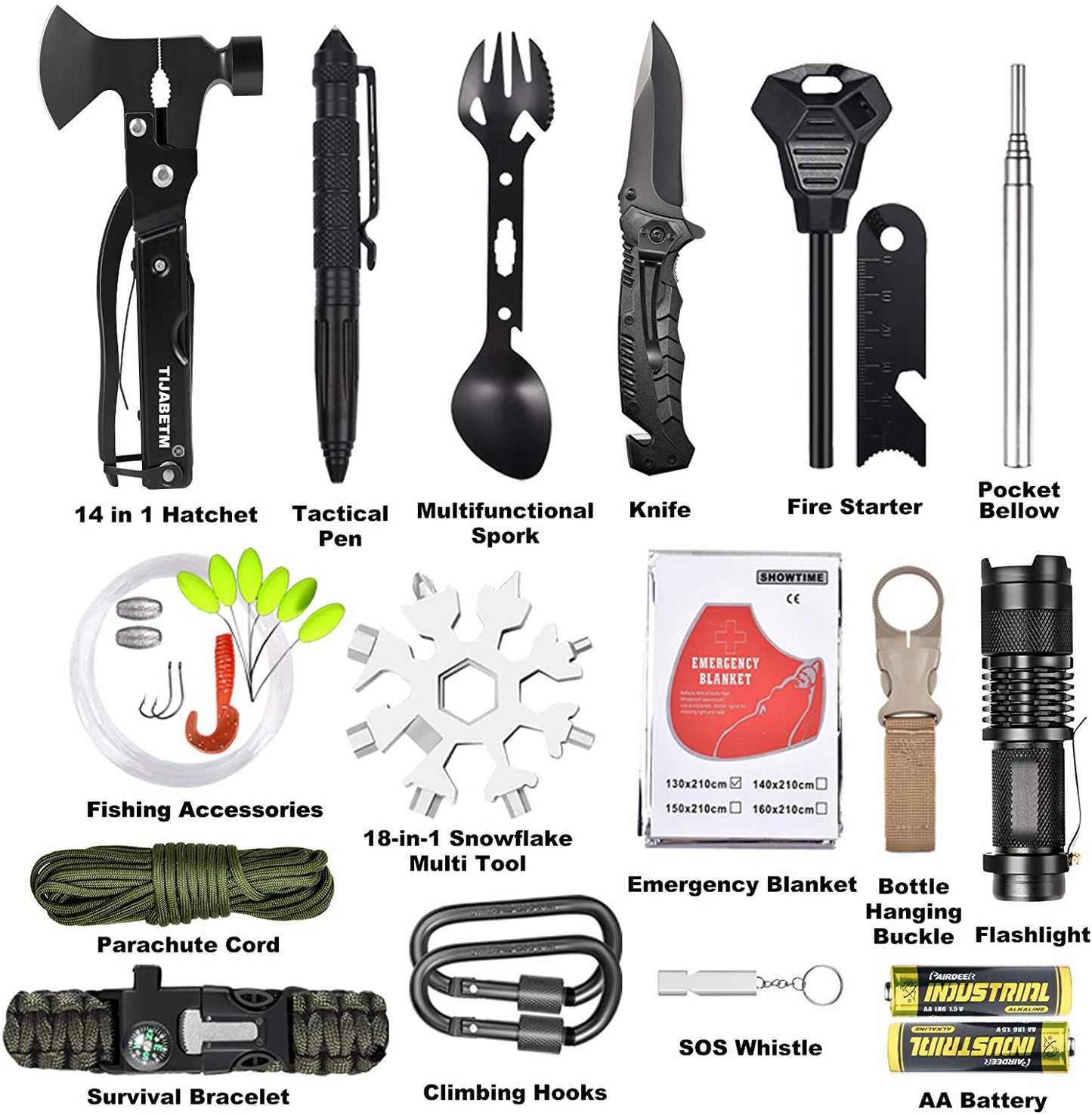 Survival kit for emergencies and outdoor adventures