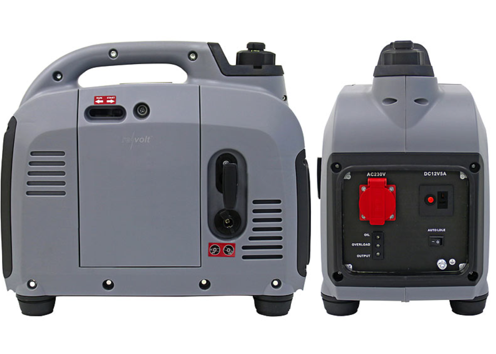 Gasoline emergency power unit with 230V device connection - 1000W maximum load capacity - power generator with 4-stroke engine