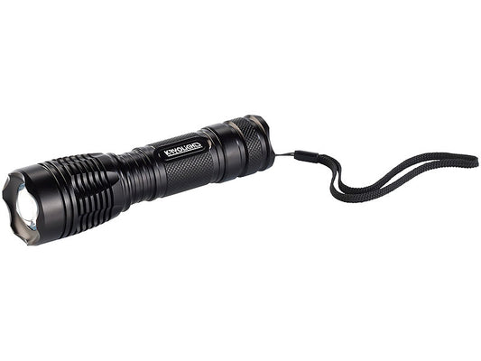 LED flashlight with battery and charger