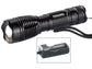 LED flashlight with battery and charger